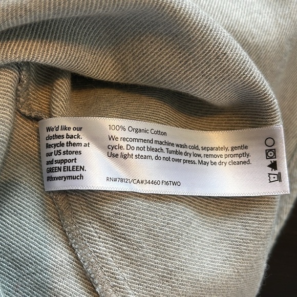 Eileen Fisher Gray Button Down Shirt - Picture 6 of 8